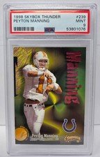 1998 Skybox Thunder HOF Star - PEYTON MANNING Rookie RC Card PSA 9 MINT. rookie card picture