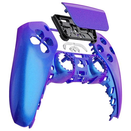 eXtremeRate Black Soft Touch Touchpad Front Top Shell Cover For ps5 Controller - Afbeelding 7 van 29