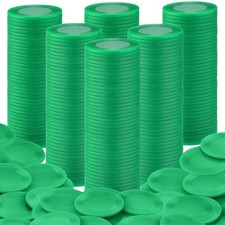 500 Pieces Plastic Poker Chips, 1 Inch Bingo Chips Bulk Learning Counters Disks