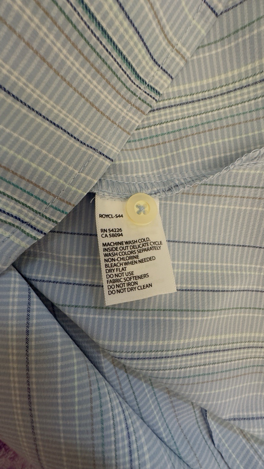 Blue 3/4 Button Down Shirt - image 9