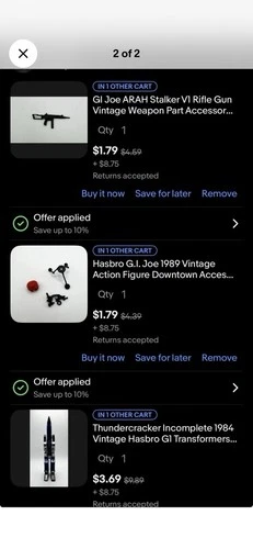 Vintage Hasbro Iai_toy412 Custom Order Action Figure Wing Part Accessory