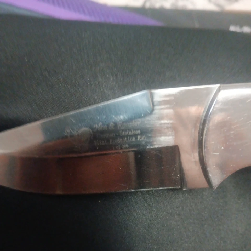 Hen & Rooster SPAIN RARE "1st PRODUCTION" Fixed Blade Green Stag Knife 5030GLS - Image 4 of 4