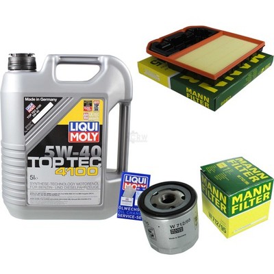 INSPEKTIONSKIT FILTER LIQUI MOLY ÖL 5L 5W-40 für VW UP 121 122 BL1 BL2 1.0