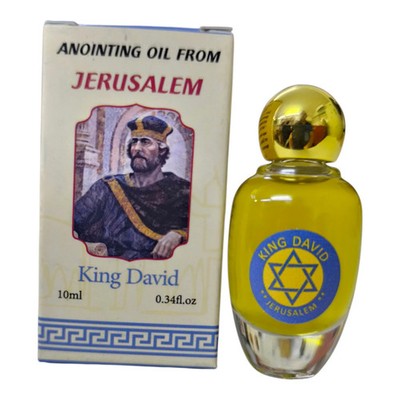 King David Anointing Oil from Jerusalem - 10ml Holy Land Virgin Olive Oil