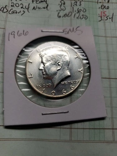 1966 SMS Kennedy Half Dollar Gem BU Special Mint Set 40% Silver