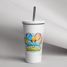 Dinkin & Drinkin Pickleball Tumbler Funny Pickleball 