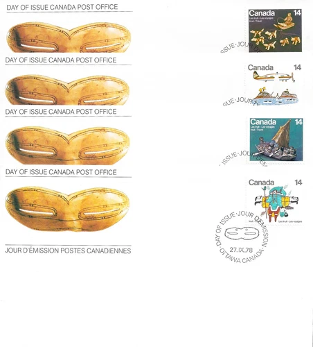 🍁Canada  #769 / 772     "Inuit Travel"   Four Brand New  1978 First Day Covers