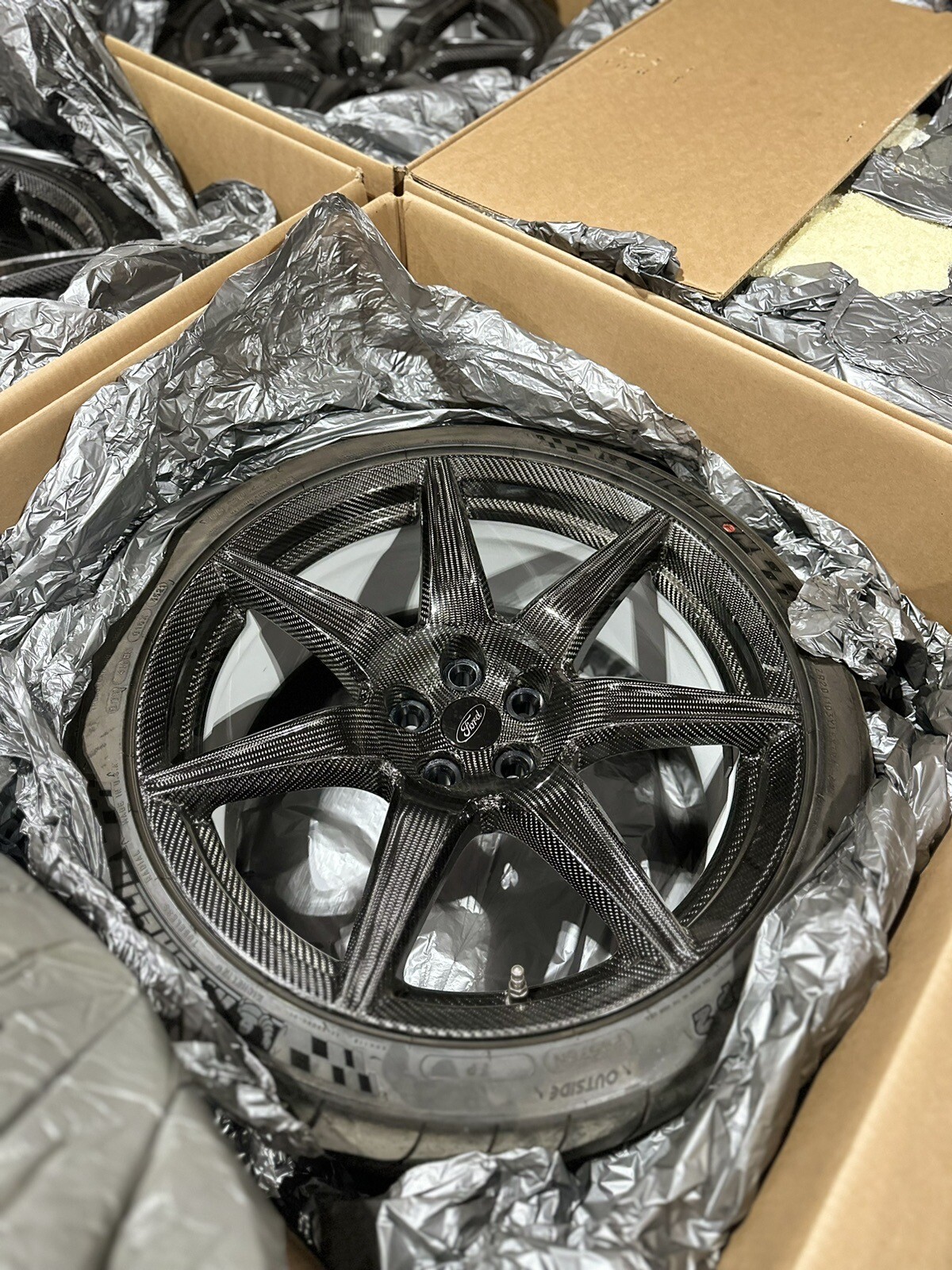 Ford Mustang Shelby GT500 Carbon Fiber Wheels and Tires New Take Off eBay