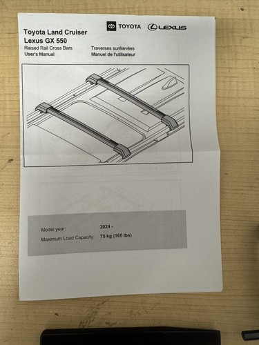 2024-2025 LEXUS GX 550 GENUINE ROOF RACK CROSS BARS PT97060245 PT970-60245 - Picture 15 of 19