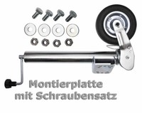 AnhäNger StüTzrad Automatik 60 Mm Klappbar StüTzlast 400 Kg Mit Montiersatz