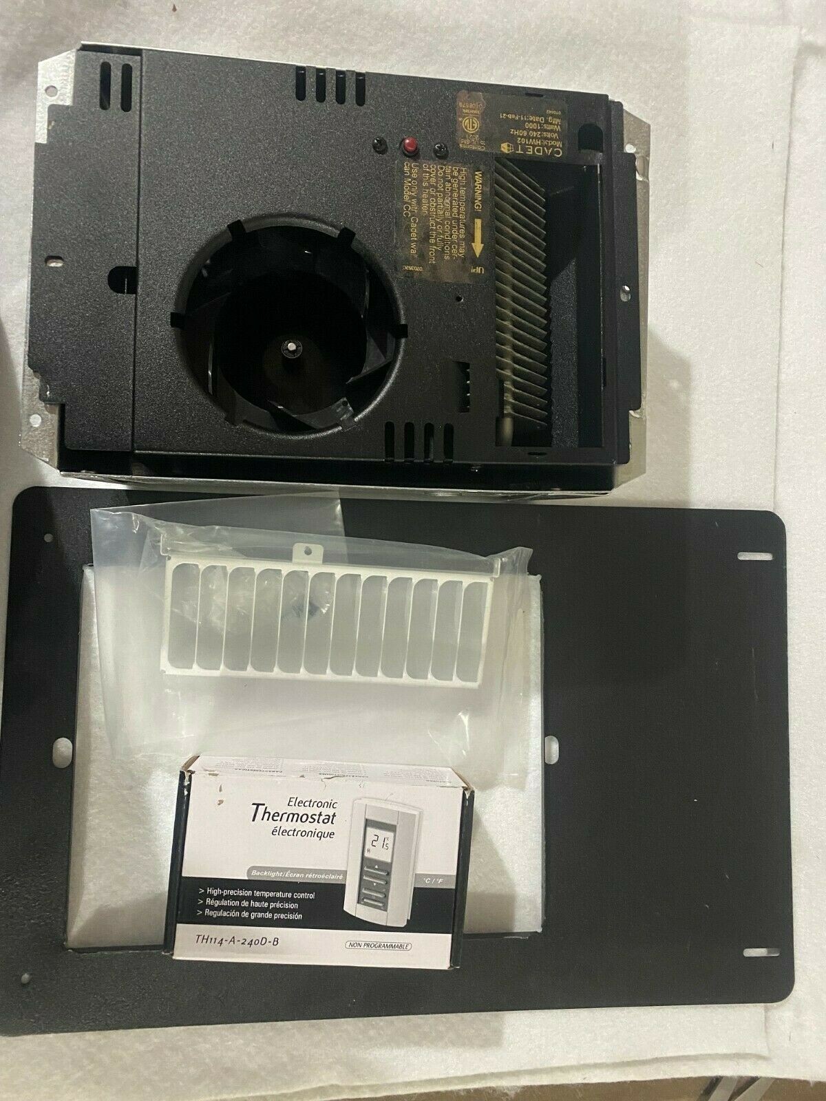 Cadet HW102 1000 W 240 V Fan-Forced Wall Heater Assembly with Housing/ Thermostat | eBay