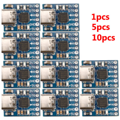 1-10x Type-C USB to UART TTL Module 6Pin Serial Converter CP2102 Replace FT232