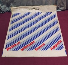 DELIKAT WÜNSCHT GUTEN APPETIT DDR REKLAME WERBE -PLASTE TÜTE- VINTAGE OSTALGIE