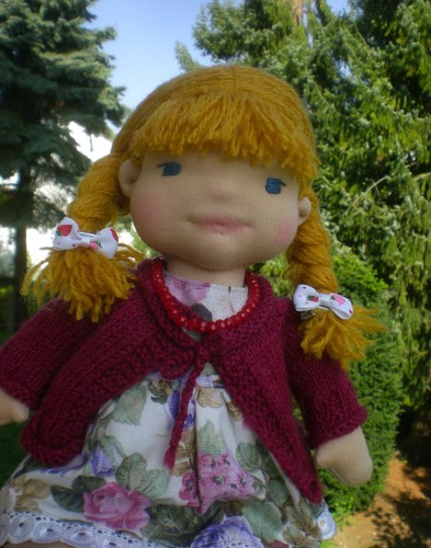 Stoffpuppe Waldorfart Puppe 35 cm Handarbeit Spielpuppe, Handmade, Poupon, Doll - Bild 15 von 24