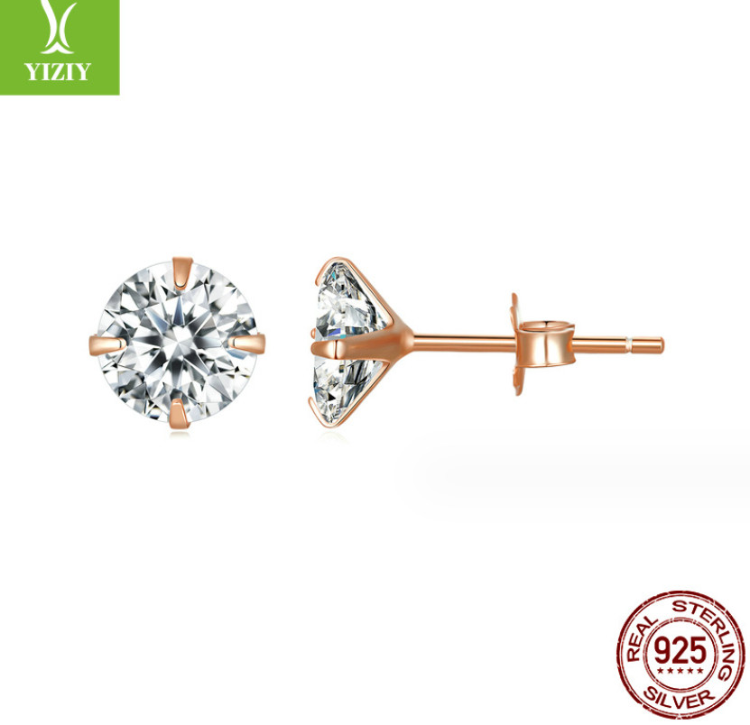 Rose Gold/clear CZ