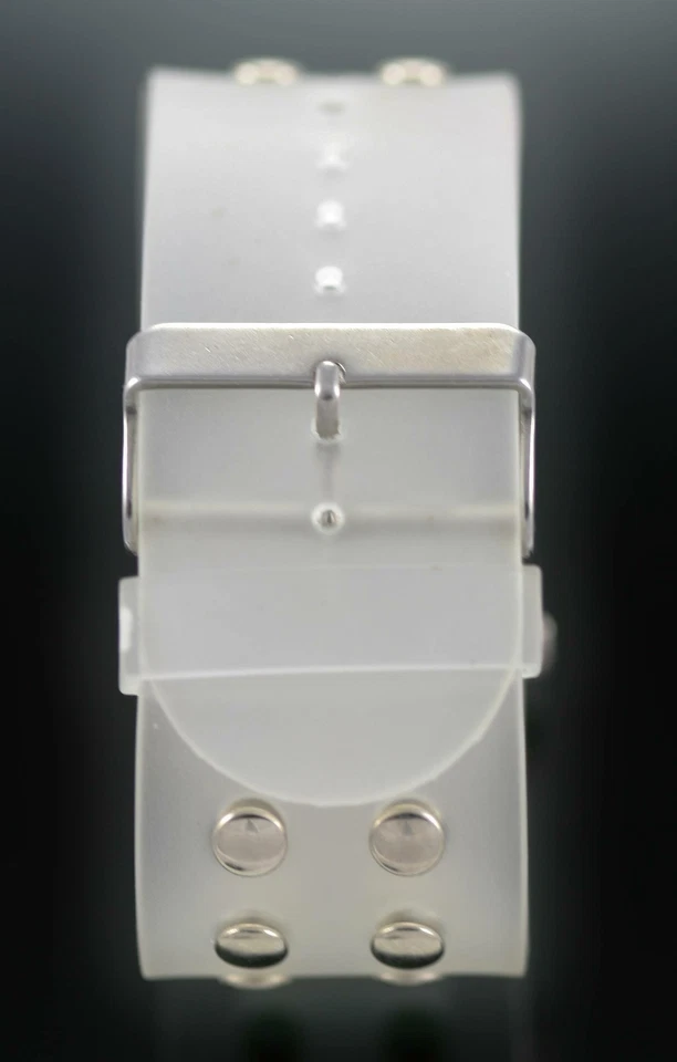 Fossil Grande Tic Orologio Donna Plastica Trasparente Acciaio Inox Argento Res - Immagine 2 di 3