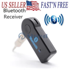 Wireless Bluetooth Receiver 3.5mm Aux Stereo Audio Music Car Adapter Transmitter