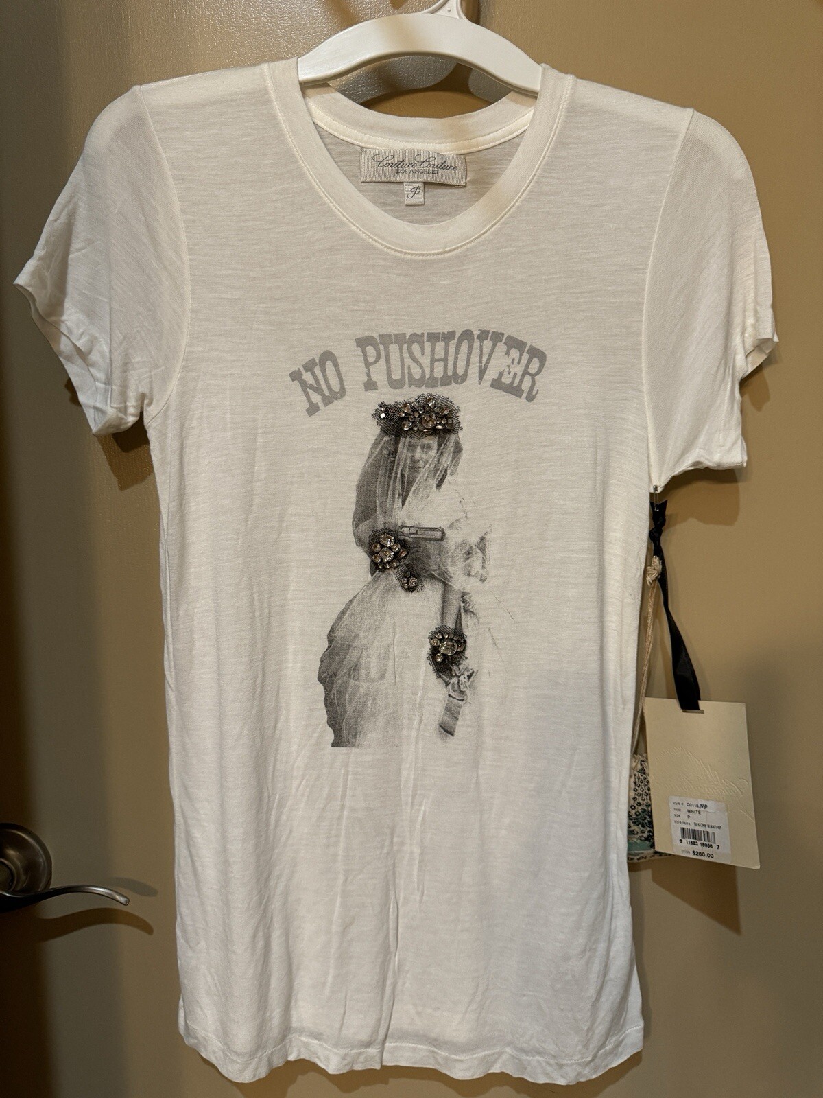 NWT Couture Couture LA Silk Blend Beaded Top Size P  