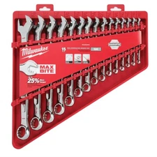 Milwaukee 48-22-9415 Max Bite Combination Wrench Set SAE 15 Piece 