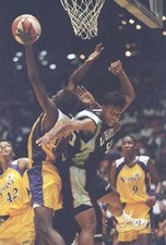Katrina Colleton Los Angeles Sparks tries to shoot the ball over V- Old Photo
