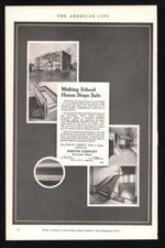 1922 Norton Company stairs step  Worcester, MA Vintage magazine ORIG. print ad 1