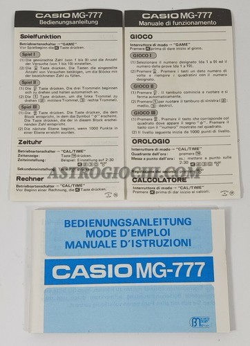 CASIO MG-777 CALCULATOR GAME CLOCK HANDHELD GAME WATCH VINTAGE1980s NEW IN BOX - Picture 5 of 10