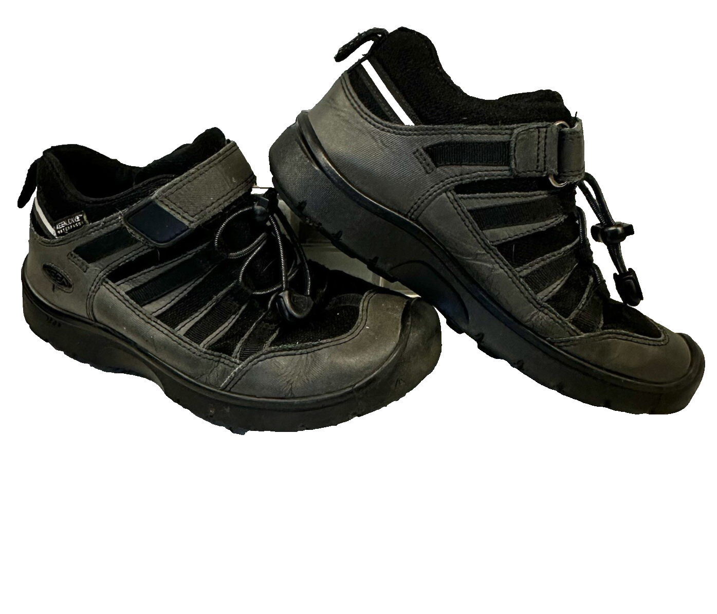 Keen Zorb Kids 1 scarponi da trekking impermeabili neri grigio scuro gancio e passante altezza media