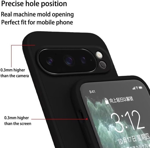 Coque Silicone Noir Pour Google Pixel 9 Pro Little Boutik© - Photo 3 sur 4