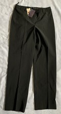 Prada 42 IT 🎯 Black Women Trousers US6 Pants Hidden Button Fly Italy 🇮🇹 Made