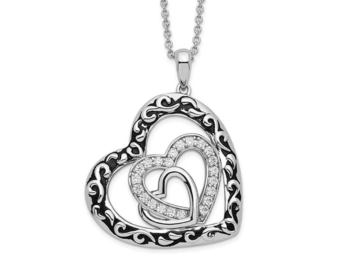 My Blended Family Heart Necklace in Sterling Silver with