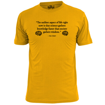 Herren Isaac Asimov Science Gathers Knowledge Zitat T-Shirt