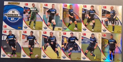 2014-15, SC PADERBORN, SET, 12 CARDS, KRUSE, MEHA, VRANCIC, SAGLIK, TOPPS CHROME