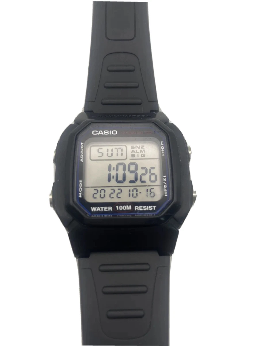 Casio Digital Sport Watch W800H Mens Black Excellent Original Band