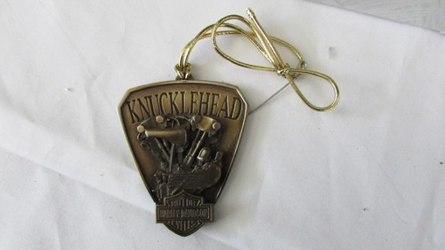 Harley Davidson Heavy Metal engines 3pc. brass Christmas Ornament Set #93-ML - Picture 9 of 14