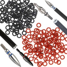 100X Tiro con l'arco Freccia Punta Blocca Rondelle O Ring Punti Gomma Caccia Tiro