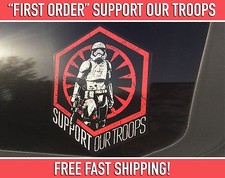 Support Our Troops Star Wars First Order Stormtrooper Bumper Sticker Decal Jdm Support Our Troops Star Wars First Order Stormtrooper Bumper Sticker Decal Jdm