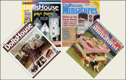 4 mini czasopisma otwierające "DOLLSHOUSE" Barbie Blythe Doll rozmiar 1:6 skala odtwarzania  - Zdjęcie 1 z 1