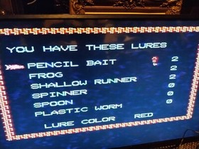 The Black Bass Nintendo NES Game Cartridge Fishing