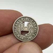 VINTAGE NEW ORLEANS PUBLIC SERVICE INC Train Fare Trolley Streetcar Bus Token