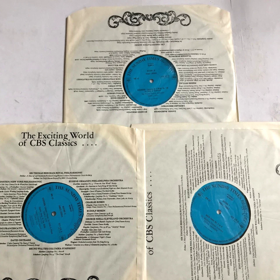 Pablo Casals - Cello Triple Vinyl LP Compilation CBS - Image 3 of 4