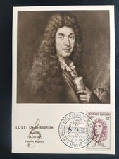 Carte Maximum Timbre N° 1083 Lulli Jean-Baptiste Oblitéré Paris 1956
