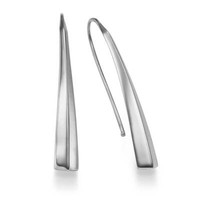 Paar Ohrringe OhrhäNger 43X6Mm Aus 585 Gold WeißGold Ohrschmuck Modern Schlicht