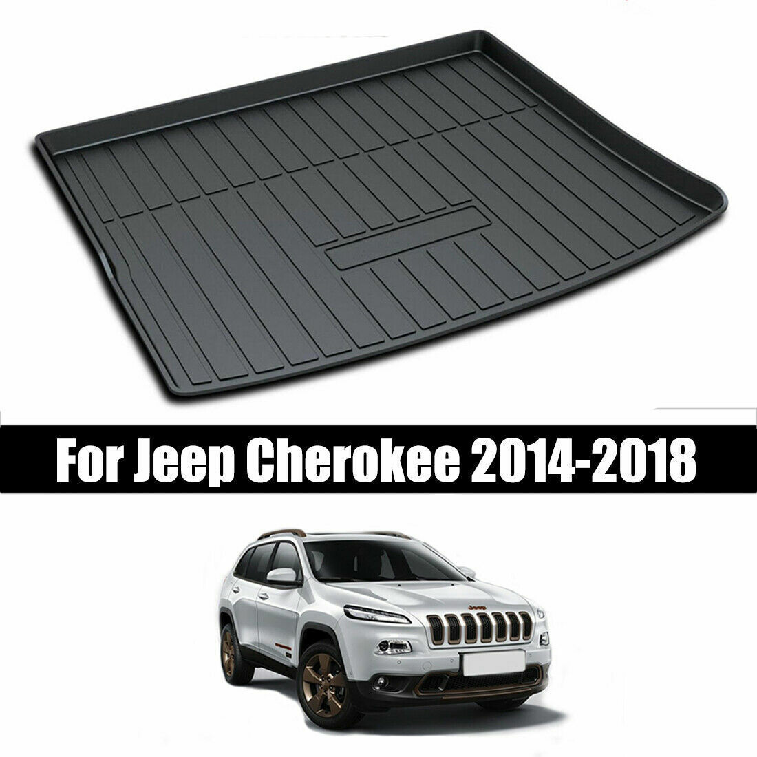 TPO Cargo Trunk Liner Tray Carpet Floor Cover Mat for 2014-2023 Jeep Cherokee
