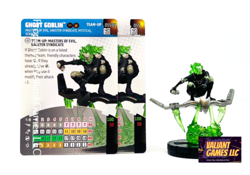 Marvel Heroclix Ghost Goblin #055 & #055.01 Team Up Card Avengers 60th Set - Picture 1 of 1