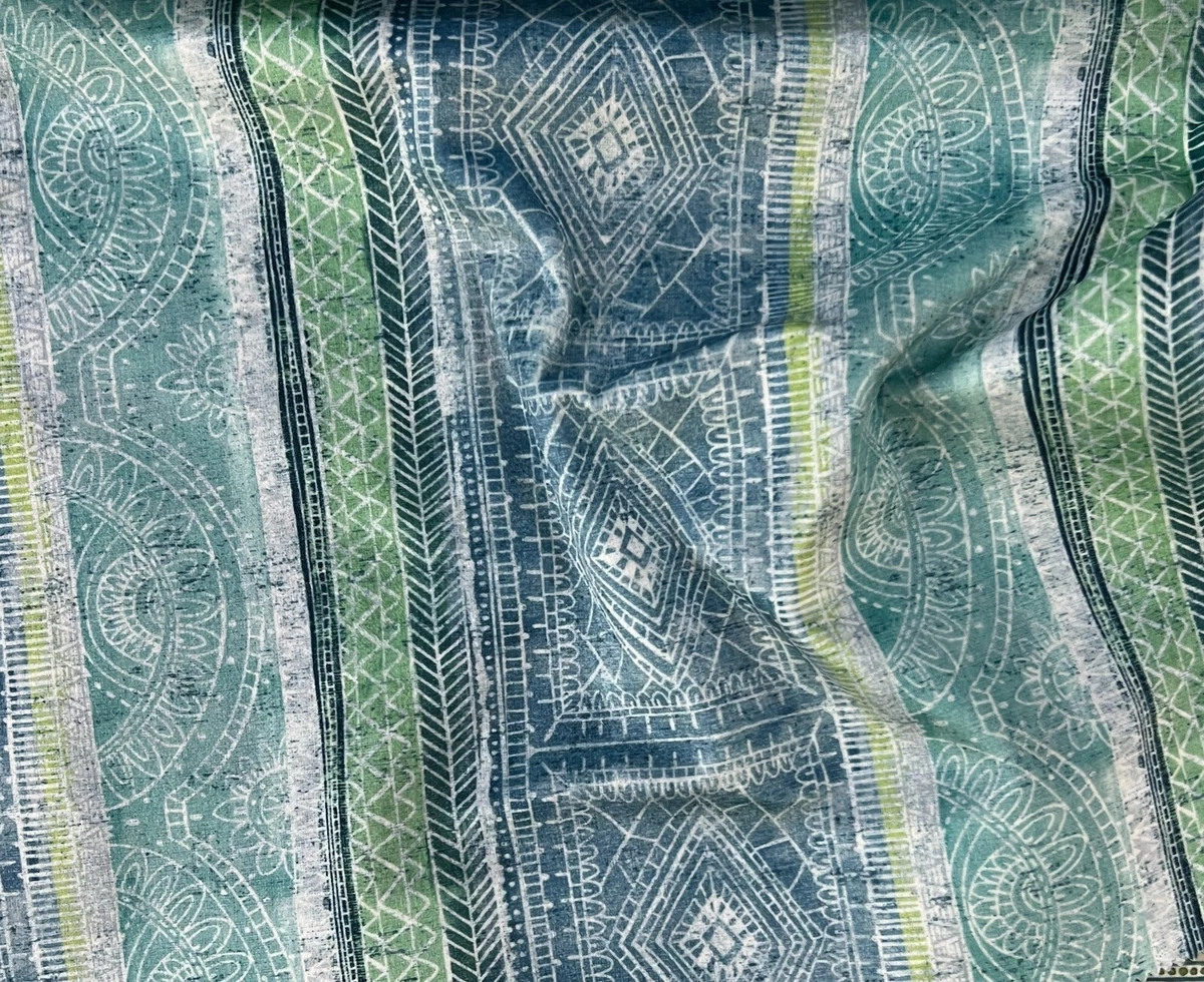 Bohemian Ikat Velvet Fabric, 140cm Wide, Upholstery Window Craft, Sold by Yard