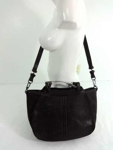 NWOT FRENCH CONNECTION LARGE ESPRESSO BROWN LEATHER SHOULDER BAG