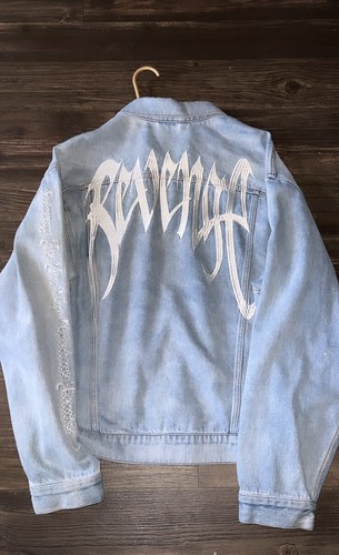 Blue DENIM JACKET EMBROIDERED XL 