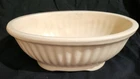 HAEGER POTTERY Oval Planter Off White Ribbed Bowl 8.5x5.5x3