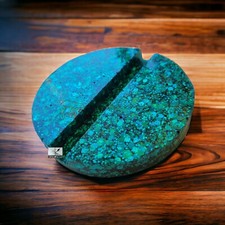 Turquoise business card holder. Cute Desk Decor. Office supplies for women.
