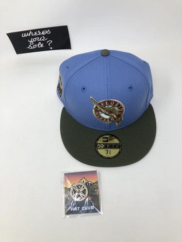 Mazza cappello da esterno New Era Fitted Miami Marlins 7 3/8 blu oliva 59fifty - Foto 6 di 11